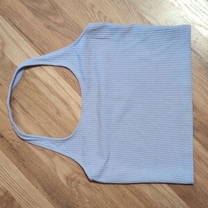 Divided | Lavender Ribbed Halter Crop Top Size M